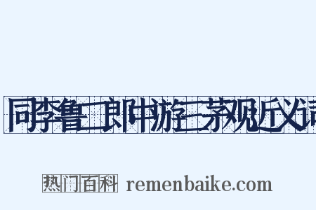 同李鲁二郎中游三茅观近义词是什么意思的图片